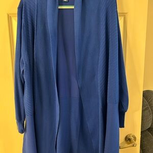 Liz & Me Royal Blue Open Front Cardigan